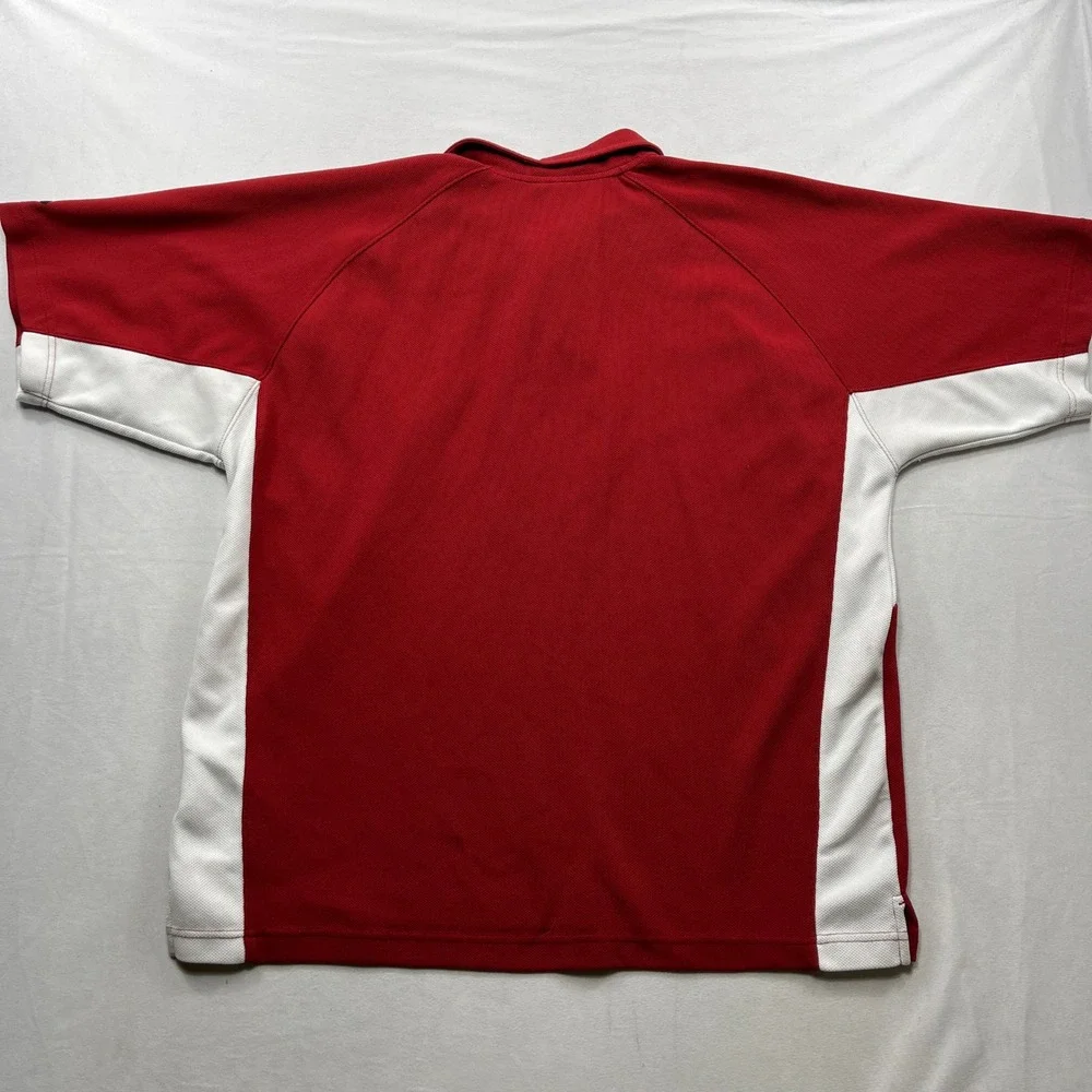 Nike Team Polo Shirt Oklahoma Sooners Dri-FIT Team Crimson Red White Mens XL